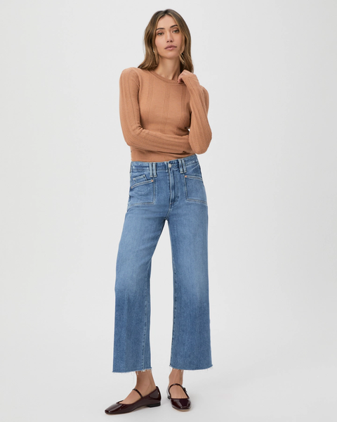 The Anessa W/ Set In Pockets + Raw Hem - Sunnie Distressed