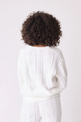The Cozy Cable Knit V Neck Pullover