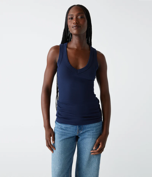 The Blanche Ruched Rib Tank
