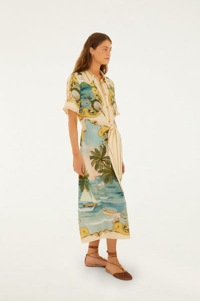 The Majestic Sea Tie Front Dress