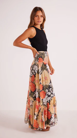 The Clementine Floral Maxi Skirt