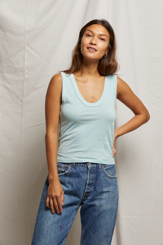 The Khara Tank Iced Aqua