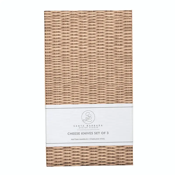 The Face To Face Rattan Cheese Knives