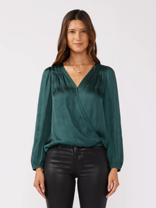 The Ella V Neck Satin Blouse