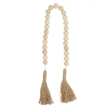 The Wood Beads - Natural with Jute