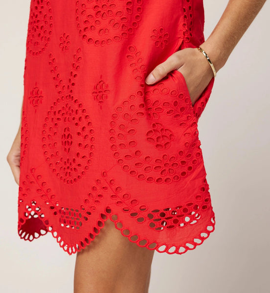 The Thandi  Eyelet Mini Dress