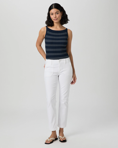 The Mayslie Straight Ankle - Crisp White