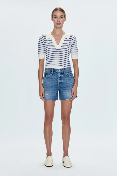 The Billie Pleat Sleeve Polo