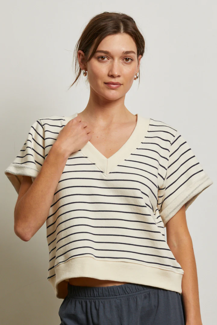 The Briggs Terry Rolled Sleeve Stripe