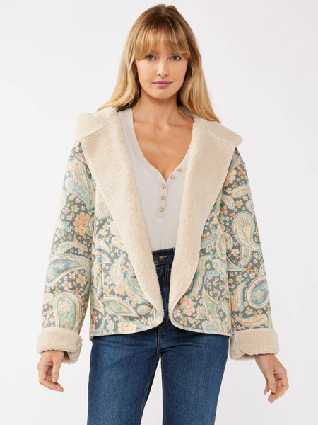 The Seaside Sherpa Paisley Hooded Jacket