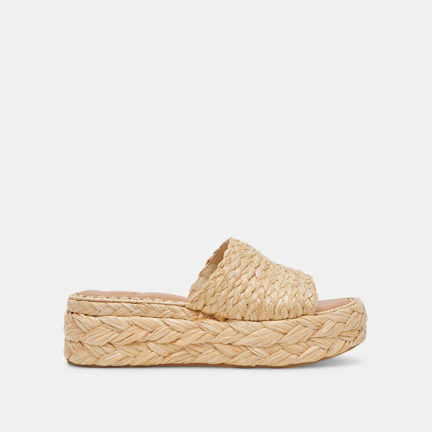 The Chavi Light Natural Raffia Sandals