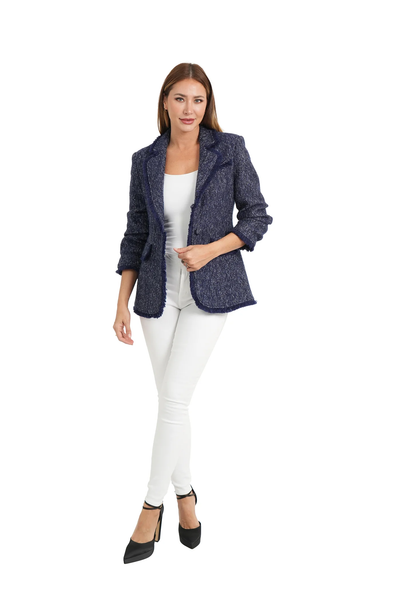 The Coco Tweed Blazer - Navy