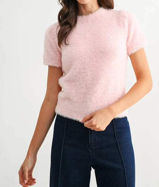 The Soft Pink Fuzzy Sweater
