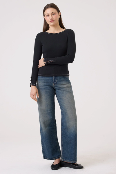The Celeste Organic Micro Rib Top