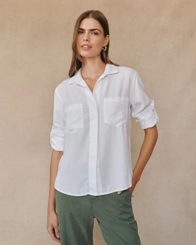 The Split Back Button Down - White