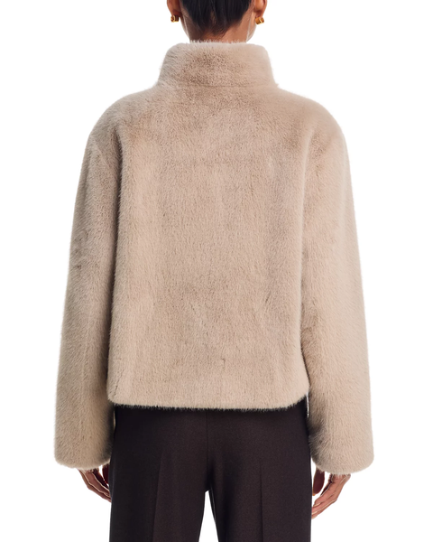The Faux Fur Snap Front Jacket