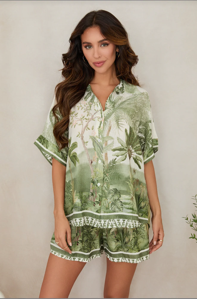 The Tropical Palm Button Down Shirt