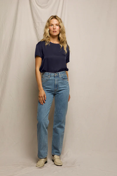 The Delphine Luxe Satin Tee
