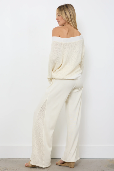 The Sea Breeze Off Shoulder Pullover