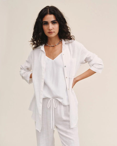 The Long Sleeve Pocket Button Down Tunic