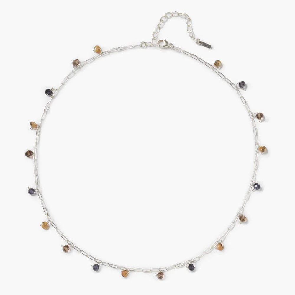 The Multi Stone Sterling Silver Cayman Necklace