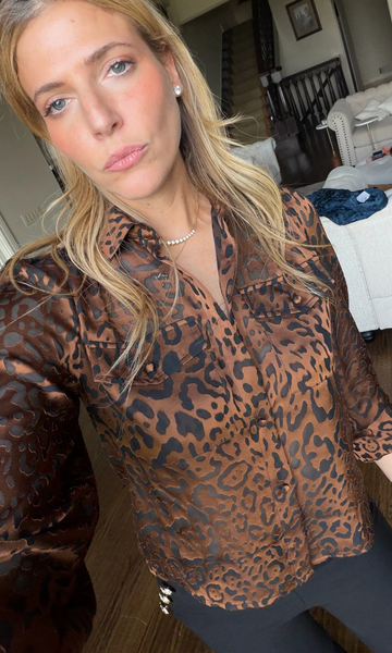 The Priya Leopard Blouse