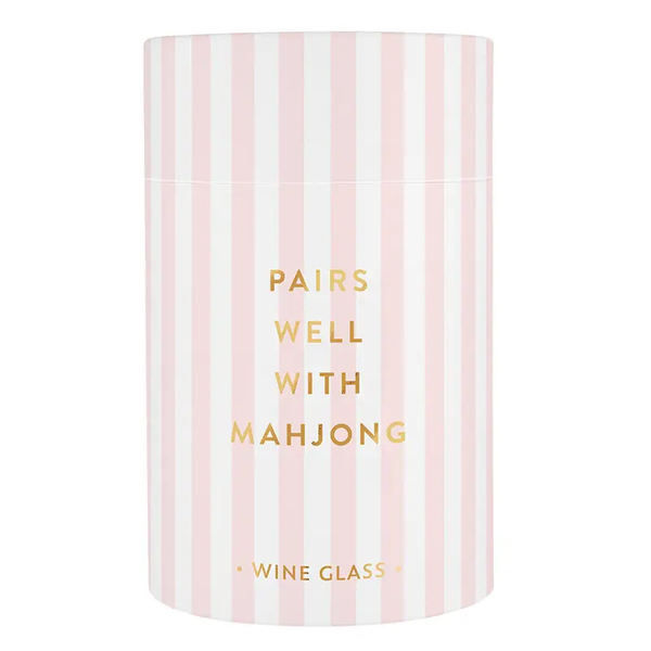 The Gold Foil Stemless Wine Glass - Pairs Well with Mahjong