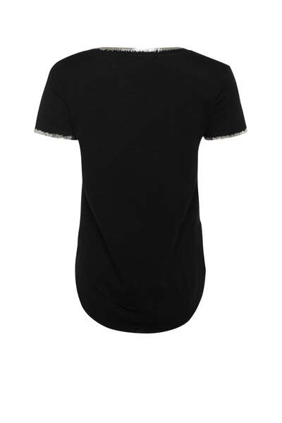 The Ava Foil V Neck Mock Layer Tee