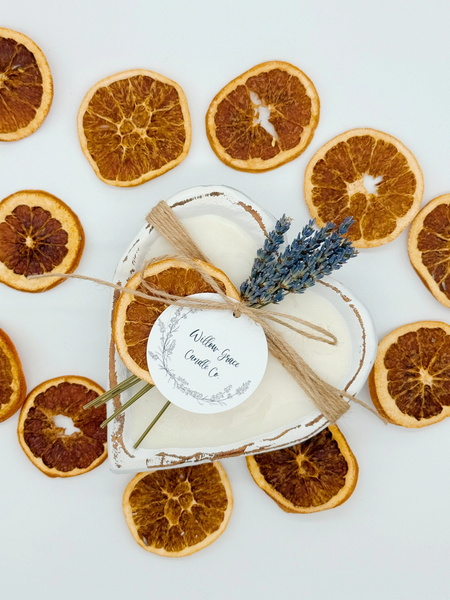 The Summer Citrus Small Heart Dough Candle