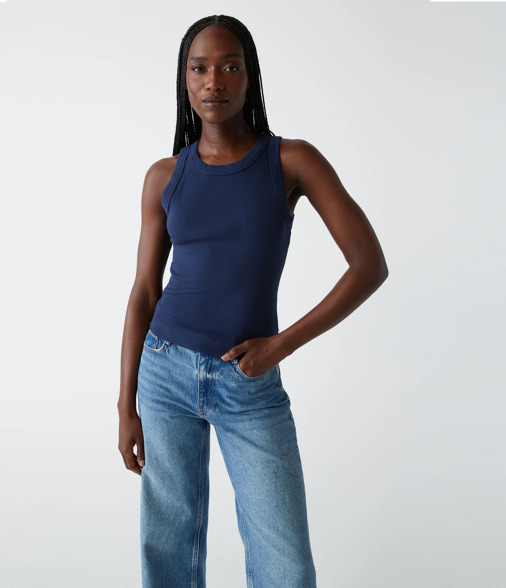 The Gina Ribbed Crop Tank