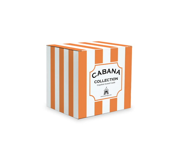 The Travel Candle - Cabana Orange & White Stripe