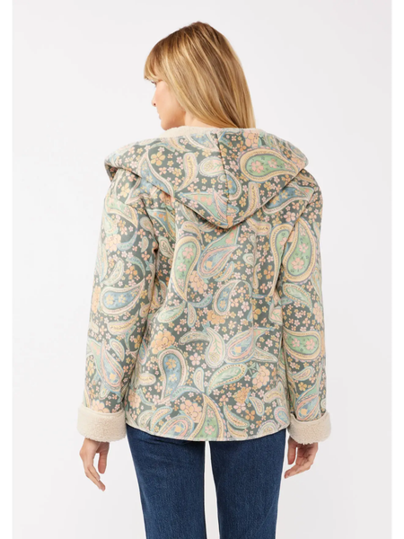The Seaside Sherpa Paisley Hooded Jacket