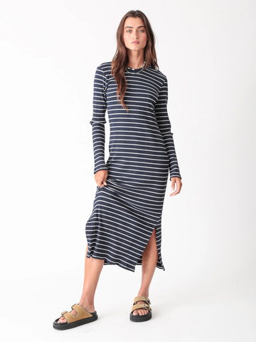 The Skyler Dress - Indigo Stripe