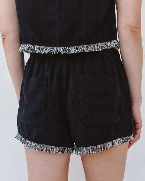 The Elastic Waist Fringe Short