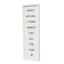 The Dear Ocean Wood Sign