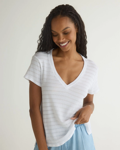 The Stripe Split Hem Tee