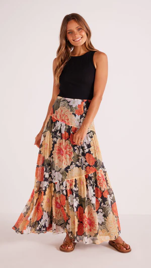 The Clementine Floral Maxi Skirt
