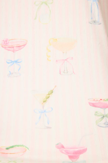 The Pretty Punch Cocktail Print Open Leg Pants