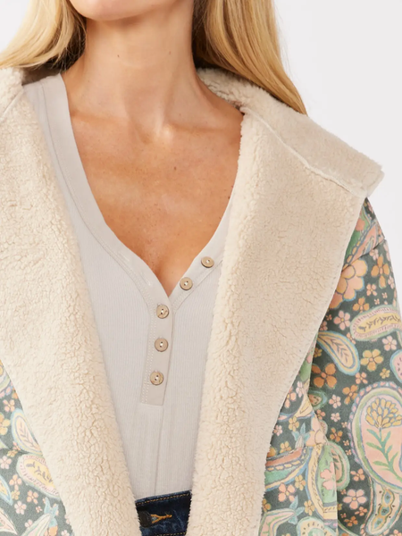 The Seaside Sherpa Paisley Hooded Jacket