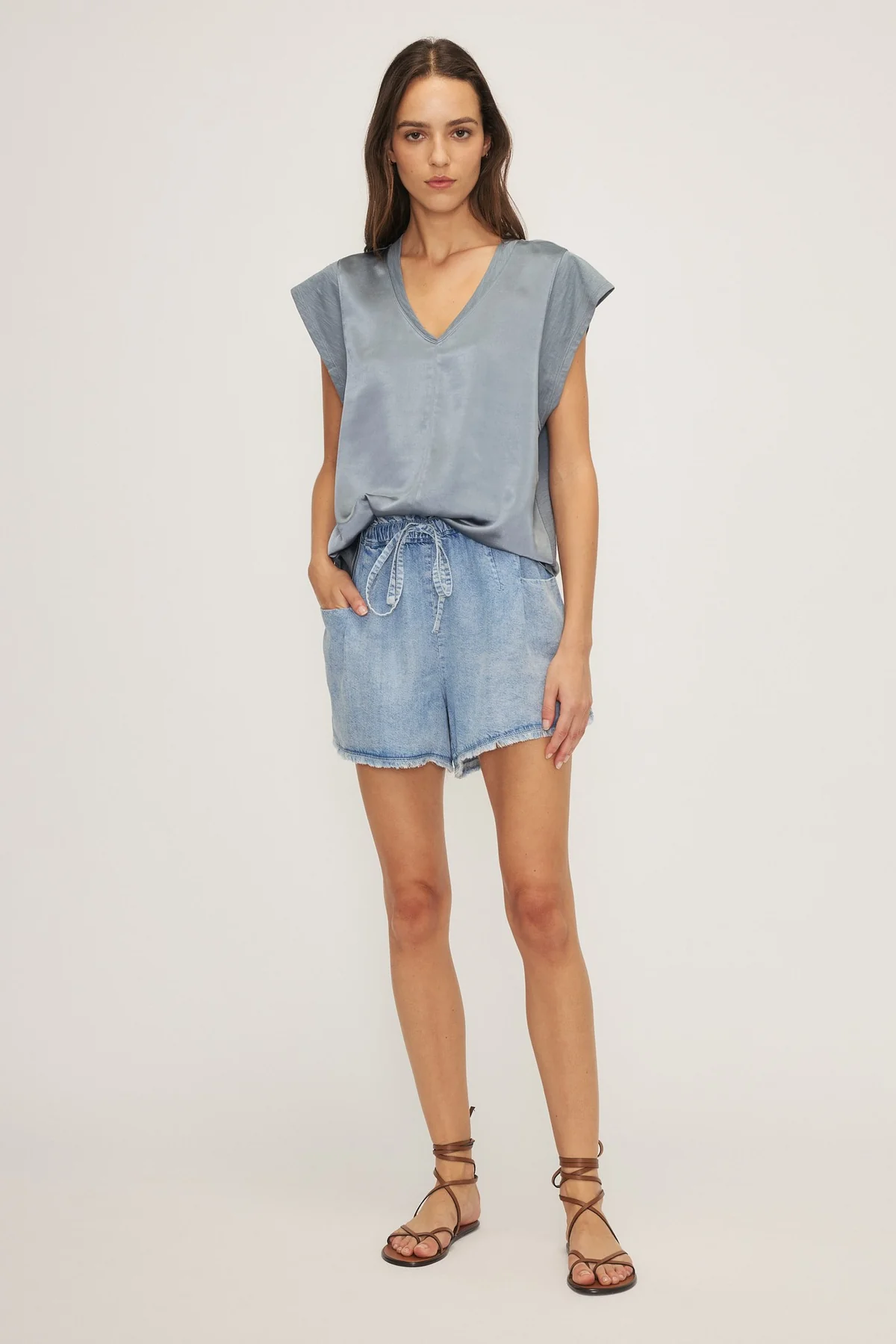 The Cameron Mixed Media Top