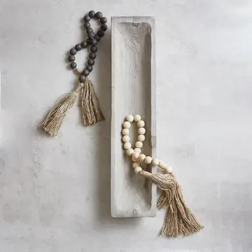 The Wood Beads - Natural with Jute