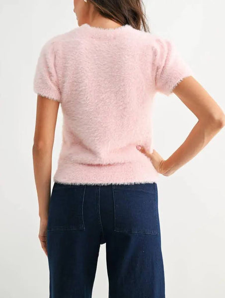The Soft Pink Fuzzy Sweater