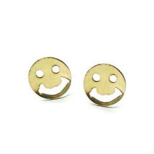 The 14k Gold Filled  Be Happy Stud