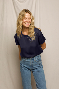 The Delphine Luxe Satin Tee