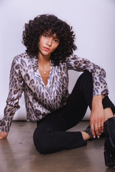 The Daria French Cuff Silk Blouse