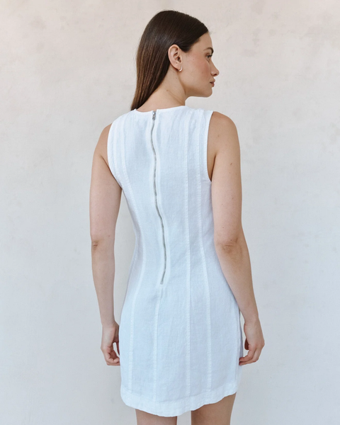 The Seamed Zip Back Mini Dress