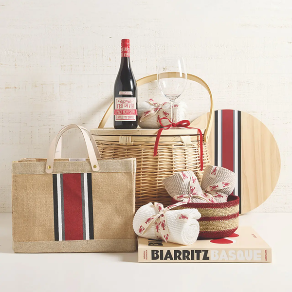 The Mini Market Tote - Red Stripe