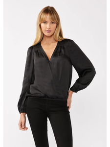 The Ella V Neck Satin Blouse