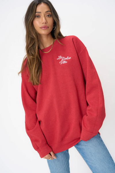 La Dolce Vita Embroidered Sweatshirt