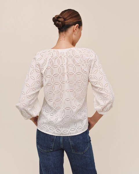 The 3/4 Sleeve Embroidered Pullover